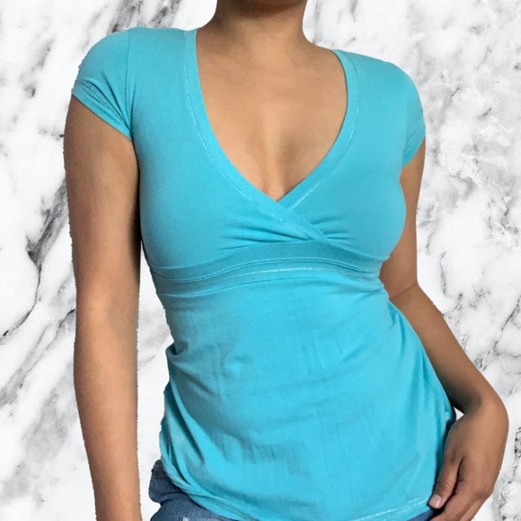 Garage Tops - 3 for $15 Garage Blue V-Neck T-Shirt